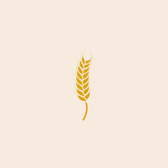 Wheat icon flat vector design. 