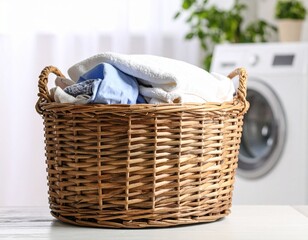 laundry basket with laundry