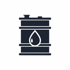 Oil Barrel and Droplet Vector Icon for Energy.