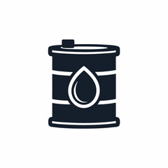 Oil Barrel and Droplet Vector Icon for Energy.