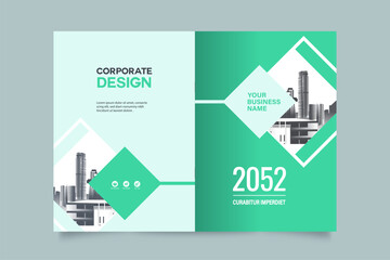 City Background Business Book Cover Design Template