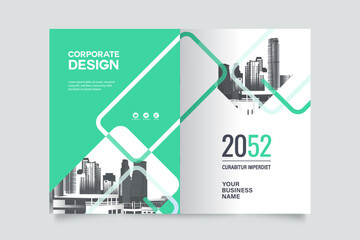 City Background Business Book Cover Design Template