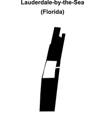 Lauderdale-by-the-Sea (Florida) blank outline map