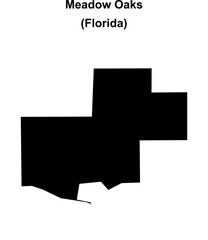 Meadow Oaks (Florida) blank outline map