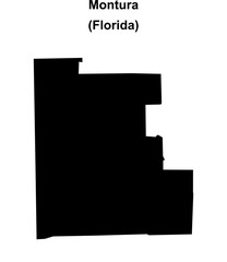 Montura (Florida) blank outline map