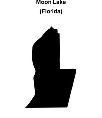 Moon Lake (Florida) blank outline map