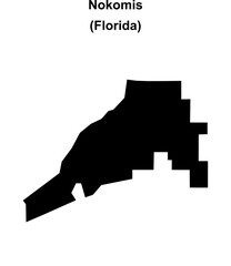Nokomis (Florida) blank outline map
