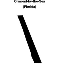Ormond-by-the-Sea (Florida) blank outline map