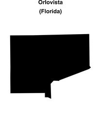 Fototapeta premium Orlovista (Florida) blank outline map