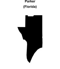 Parker (Florida) blank outline map