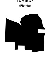 Point Baker (Florida) blank outline map
