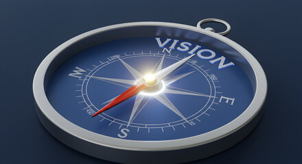 Compass vision concept for future direction and strategy planning navigation guidance and goal setting