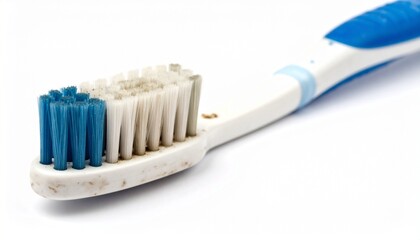 toothbrush on the white background 