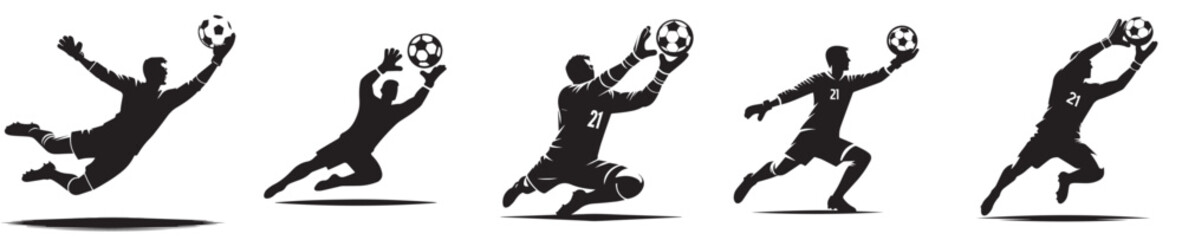 vector silhouette of a soccer goalkeeper © Andi