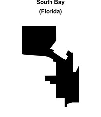 South Bay (Florida) blank outline map
