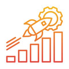 Business Growth Rocket Illustration