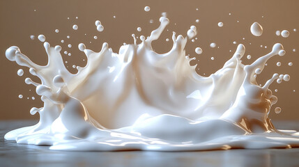 Milk splash beverage abstract