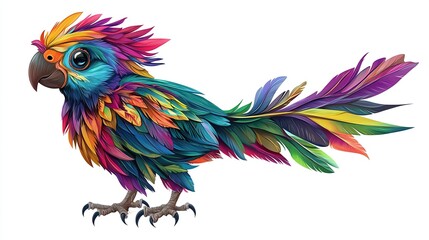Obraz premium Colorful parrot with vibrant feathers