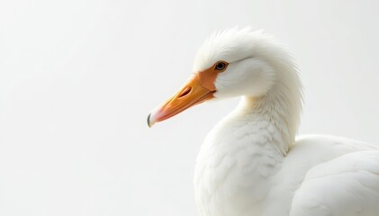 Obraz premium Close-up of pristine white feathers against stark white backdrop, backdrop, tranquility, down