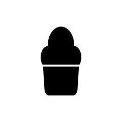 Cup cake icon symbol for apps and websites. Cup cake sign and symbol