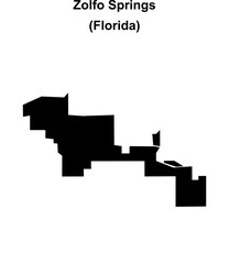 Obraz premium Zolfo Springs (Florida) blank outline map
