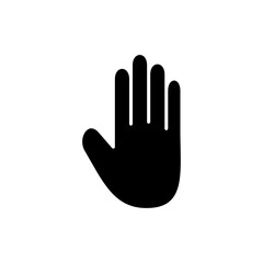 Obraz premium Hand icon symbol for apps and websites. hand sign and symbol. palm