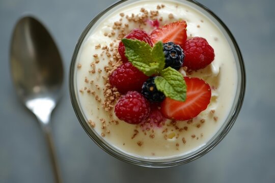 yogurt with strawberries