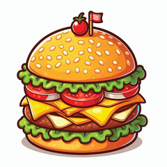 Vector Cartoon Burger