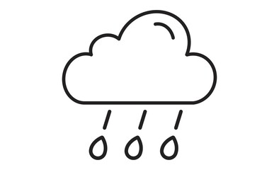 雨を表すシンプル天気アイコン