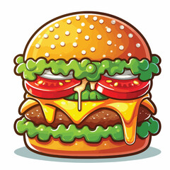 Vector Cartoon Burger