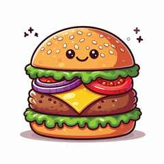 Vector Cartoon Burger