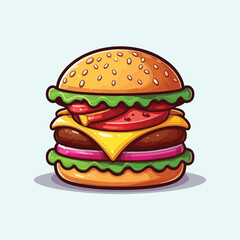 Vector Cartoon Burger