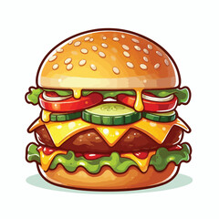 Vector Cartoon Burger