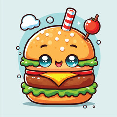 Vector Cartoon Burger