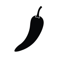 Chili pepper vector silhouette