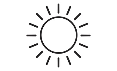 天気コンテンツ向け晴れアイコンイラスト