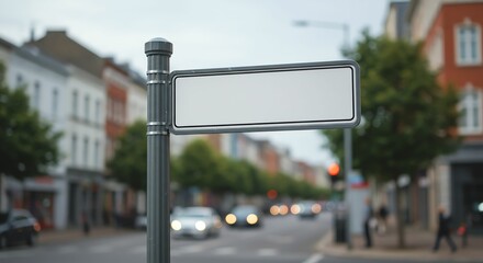 Blank Street Sign on City Road