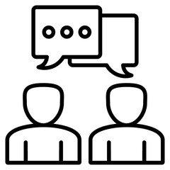Discussion line icon