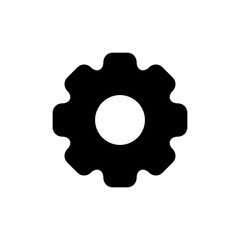 Setting icon symbol for apps and websites. Cog sign and symbol. Gear Sign