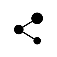Share icon symbol for apps and websites. Sharing sign and symbol
