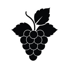 Grape cluster vector silhouette