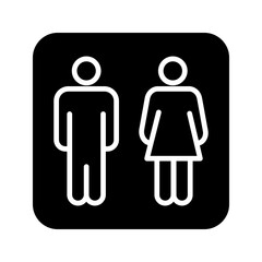Male and Female icon on white background