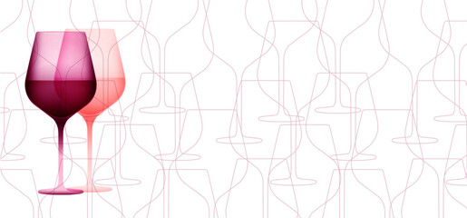 background pattern with line drawing of cups