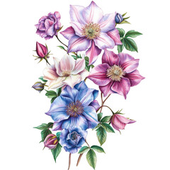 Vibrant Floral Bouquet Illustration