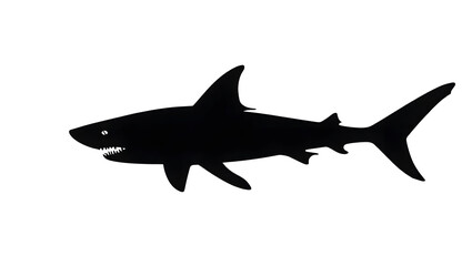 Fototapeta premium shark logo type black and white icon