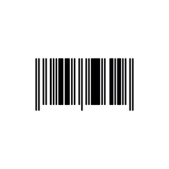Fototapeta premium Black barcode comprised of vertical black lines stands over a white background