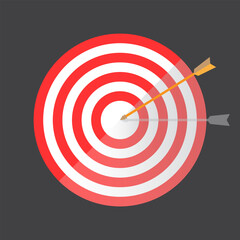 Target with Arrows Hitting the Center
