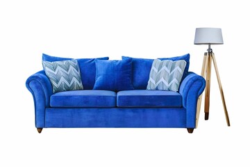 Living room with modern furniture editable stroke modern interior design