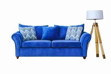 Living room with modern furniture editable stroke modern interior design