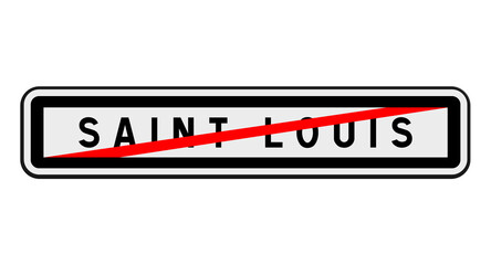 Panneau de sortie Saint-Louis, La Réunion, La Réunion